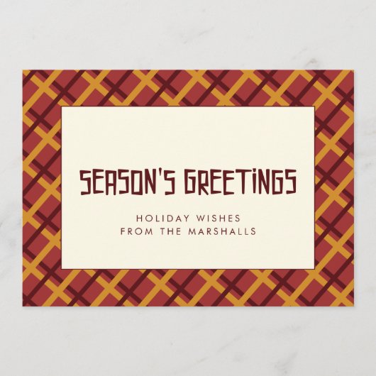 Groeten uit het midden van de eeuw feestdagenkaart (Voorkant)