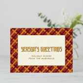 Groeten uit het midden van de eeuw folie feestdagenkaart (Staand Voorkant)