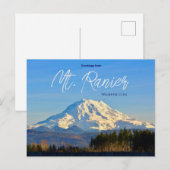 Groeten uit het Mt. Ranier Washington Briefkaart (Voorkant / Achterkant)