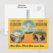 Groeten uit het Nationaal Park Yellowstone Briefkaart (Voorkant / Achterkant)
