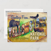 Groeten uit het nationale park van Yellowstone Briefkaart (Voorkant / Achterkant)