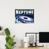 Groeten uit het Neptune Retro Sci-Fi Poster (Thuiskantoor)