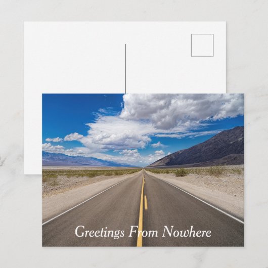 Groeten uit het niets briefkaart (Voorkant / Achterkant)