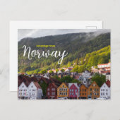 Groeten uit het Noorse Schilderachtig landschap Br Briefkaart (Voorkant / Achterkant)