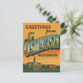 Groeten uit het Oshkosh Wisconsin Briefkaart (Staand voorkant)
