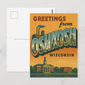 Groeten uit het Oshkosh Wisconsin Briefkaart (Voorkant / Achterkant)