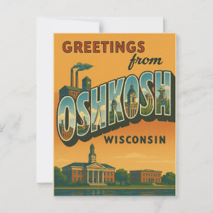 Groeten uit het Oshkosh Wisconsin Briefkaart