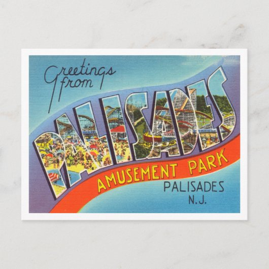 Groeten uit het Palisades Amusement Park, Palisade Briefkaart (Voorkant)