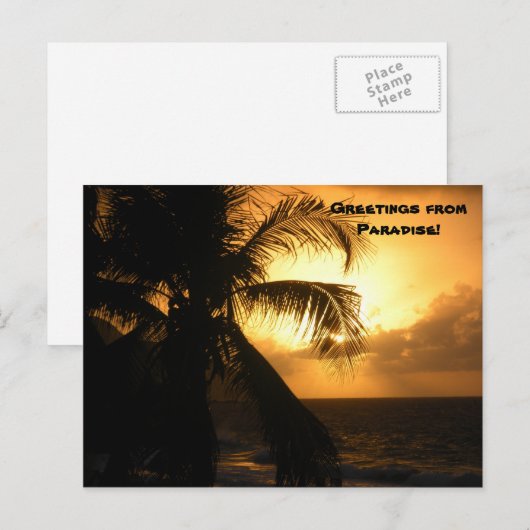 Groeten uit het Paradijs Briefkaart (Voorkant / Achterkant)