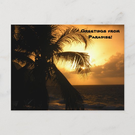 Groeten uit het Paradijs Briefkaart (Voorkant)