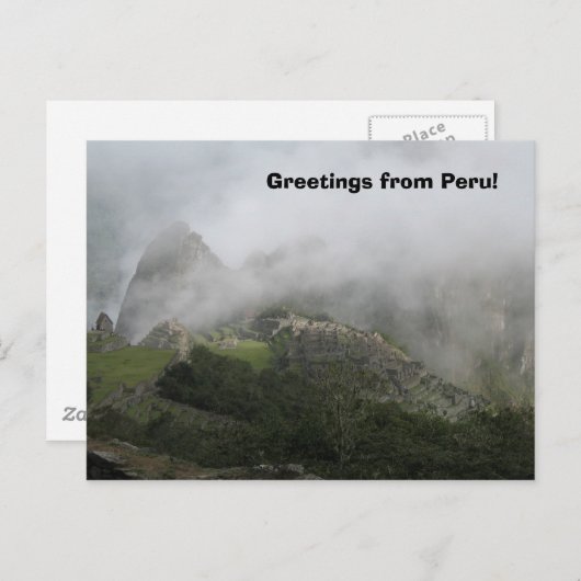 Groeten uit het Peru-briefkaart Briefkaart (Voorkant / Achterkant)