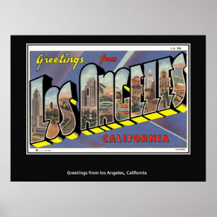 Groeten uit het Poster van Los Angeles California