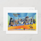 groeten uit het reisaffiche van Arizona Briefkaart (Voorkant / Achterkant)