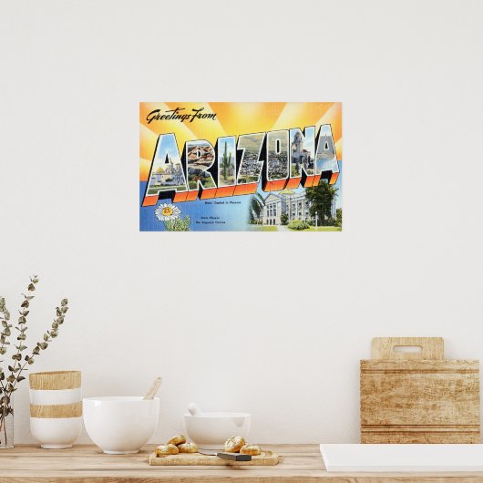  groeten uit het reisaffiche van Arizona Poster (Keuken)