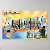  groeten uit het reisaffiche van Arizona Poster (Voorkant)