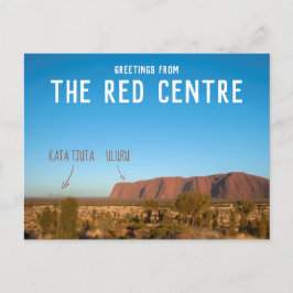 Groeten uit het Rode Centrum Uluru Kata Tjuta Briefkaart