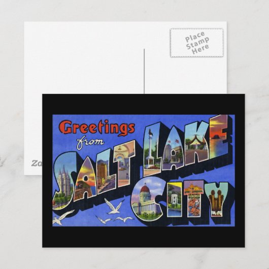 Groeten uit het Salt Lake City Utah Briefkaart (Voorkant / Achterkant)