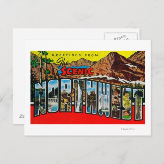 Groeten uit het Schilderachtig noordwesten Briefkaart (Voorkant / Achterkant)