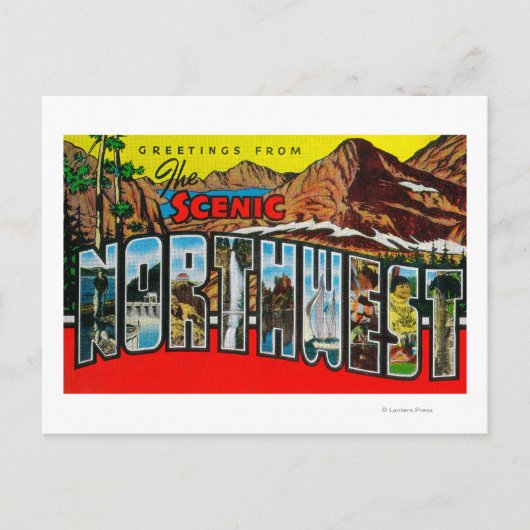 Groeten uit het Schilderachtig noordwesten Briefkaart (Voorkant)
