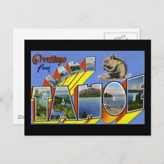 Groeten uit het Tahoe-meer Briefkaart (Voorkant / Achterkant)