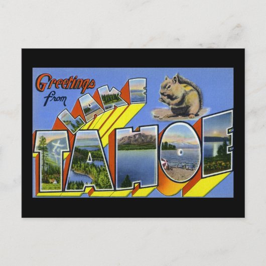 Groeten uit het Tahoe-meer Briefkaart (Voorkant)