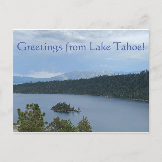 Groeten uit het Tahoe-meer! Briefkaart (Voorkant)