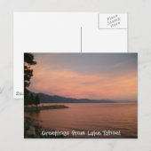 Groeten uit het Tahoe-meer! Briefkaart (Voorkant / Achterkant)