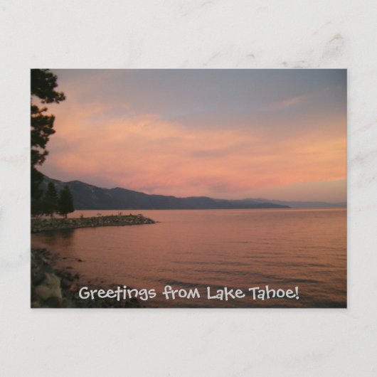 Groeten uit het Tahoe-meer! Briefkaart (Voorkant)