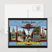 Groeten uit het Texaanse  Briefkaart (Voorkant / Achterkant)