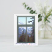 Groeten uit het Uitzicht van het Rocky Mountains W Briefkaart (Staand voorkant)