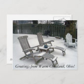 Groeten uit het warme Cleveland Ohio Briefkaart (Voorkant / Achterkant)
