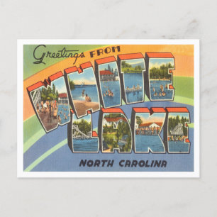 Groeten uit het White Lake, North Carolina Travel Briefkaart