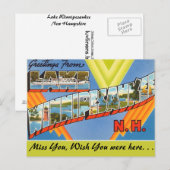 Groeten uit het Winnipesaukee-meer Briefkaart (Voorkant / Achterkant)