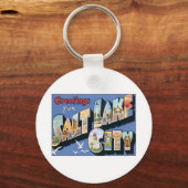 Groeten uit het zout Lake City Utah Sleutelhanger (Voorkant)