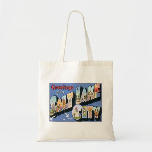 Groeten uit het zout Lake City Utah Tote Bag (Voorkant)