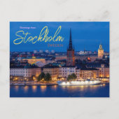 Groeten uit het Zweedse Briefkaart Stockholm (Voorkant)