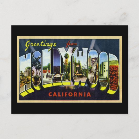 Groeten uit Hollywood California Briefkaart (Voorkant)