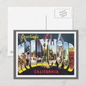 Groeten uit Hollywood California Briefkaart (Voorkant / Achterkant)