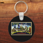 Groeten uit Hollywood California Sleutelhanger (Voorkant)