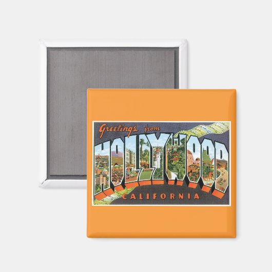 Groeten uit Hollywood! Magneet (Voorkant / Achterkant)