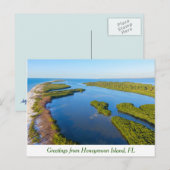 Groeten uit Honeymoon Island, Florida briefkaart (Voorkant / Achterkant)