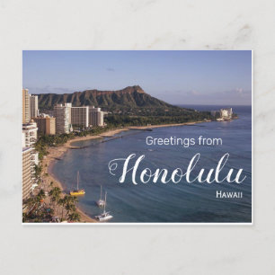 Groeten uit Honolulu Hawaii Schitterende Ansichtka Briefkaart