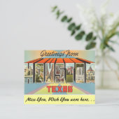 Groeten uit Houston Briefkaart (Staand voorkant)