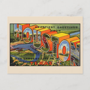 Groeten uit Houston Large Letter Briefkaart