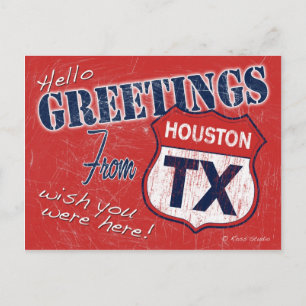 Groeten uit Houston Texas Briefkaart
