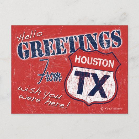 Groeten uit Houston Texas Briefkaart (Voorkant)