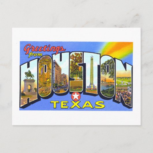 groeten uit Houston, Texas, Briefkaart (Voorkant)