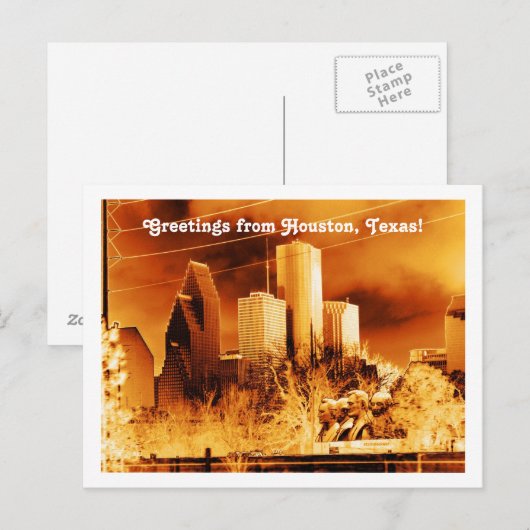 Groeten uit Houston, Texas. Briefkaart (Voorkant / Achterkant)