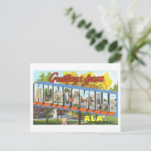  groeten uit Huntsville, Alabama Briefkaart (Staand voorkant)