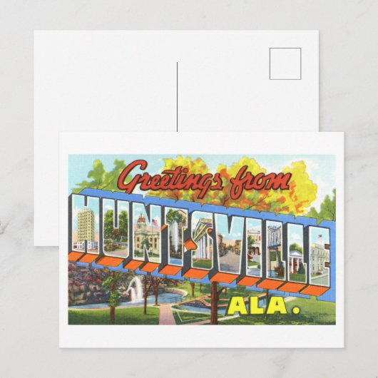  groeten uit Huntsville, Alabama Briefkaart (Voorkant / Achterkant)